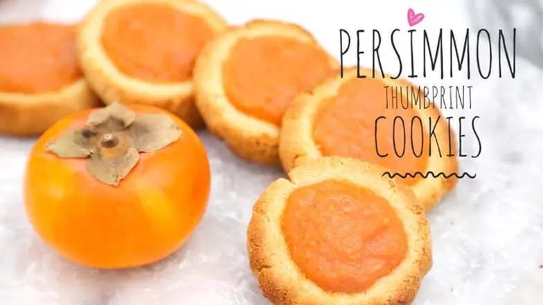 Persimmon Almond Thumbprint Cookie Recipe - Angel Wong's Kitchen